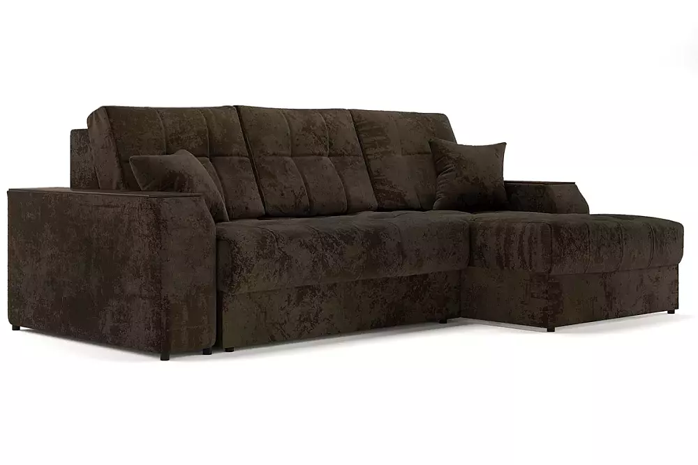 офисный диван вега 2 Диван-кровать угловой Лас-Вега (09) правый коричневый