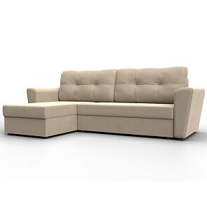 Диван угловой амстердам лайт левый угол seven 729 бежевый еврокнижка