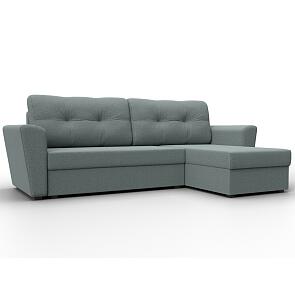 Диван угловой амстердам лайт правый угол амур 07 серый еврокнижка