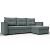 Диван угловой атланта без стола универсальный угол амур 07 серый еврокнижка