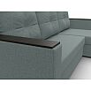 Диван угловой атланта без стола универсальный угол амур 07 серый еврокнижка