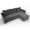 Диван угловой атланта без стола универсальный угол seven 17 серый еврокнижка