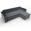 Диван угловой атланта без стола универсальный угол seven 17 серый еврокнижка