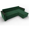 Диван угловой атланта без стола универсальный угол seven 626 зеленый еврокнижка