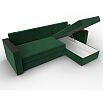 Диван угловой атланта без стола универсальный угол seven 626 зеленый еврокнижка