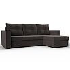 Диван угловой атланта без стола универсальный угол seven 727 коричневый еврокнижка