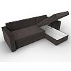 Диван угловой атланта без стола универсальный угол seven 727 коричневый еврокнижка