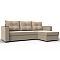Диван угловой атланта велюр без стола универсальный угол seven 729 бежевый еврокнижка