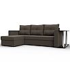 Диван угловой атланта со столом левый угол амур 05 коричневый еврокнижка