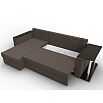 Диван угловой атланта со столом левый угол амур 05 коричневый еврокнижка