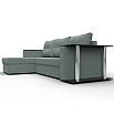 Диван угловой атланта со столом левый угол амур 07 серый еврокнижка