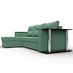 Диван угловой атланта со столом левый угол амур 11 зеленый еврокнижка