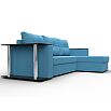 Диван угловой атланта со столом правый угол амур 10 голубой еврокнижка