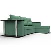 Диван угловой атланта со столом правый угол амур 11 зеленый еврокнижка