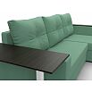 Диван угловой атланта со столом правый угол амур 11 зеленый еврокнижка