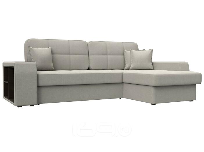 Диван угловой брюссель рогожка правый угол амур 02 бежевый дельфин