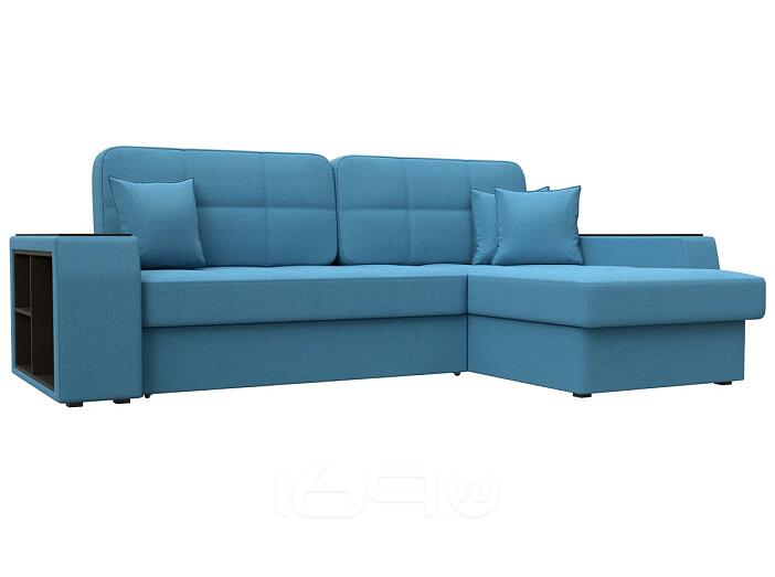 Диван угловой брюссель рогожка правый угол амур 10 голубой дельфин