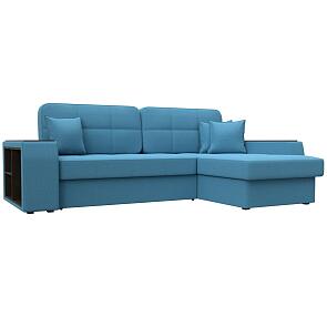 Диван угловой брюссель рогожка правый угол амур 10 голубой дельфин