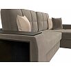 Диван угловой брюссель велюр правый угол коричневый/бежевый дельфин