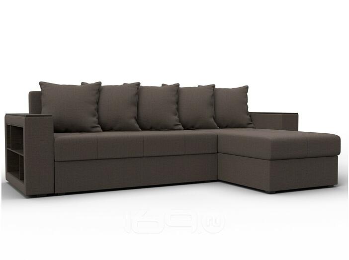 Диван угловой дубай лайт угол универсальный амур 05 коричневый еврокнижка