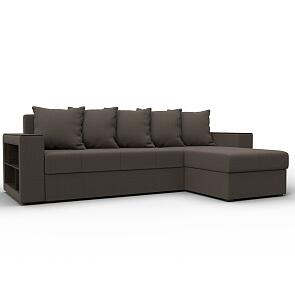 Диван угловой дубай лайт угол универсальный амур 05 коричневый еврокнижка