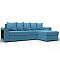 Диван угловой дубай лайт рогожка угол универсальный амур 10 голубой еврокнижка