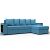 Диван угловой дубай лайт рогожка угол универсальный амур 10 голубой еврокнижка