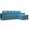 Диван угловой дубай лайт рогожка угол универсальный амур 10 голубой еврокнижка