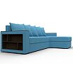 Диван угловой дубай лайт рогожка угол универсальный амур 10 голубой еврокнижка