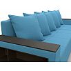 Диван угловой дубай лайт рогожка угол универсальный амур 10 голубой еврокнижка