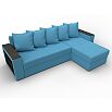 Диван угловой дубай лайт рогожка угол универсальный амур 10 голубой еврокнижка