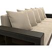 Диван угловой дубай лайт угол универсальный бежевый/коричневый еврокнижка