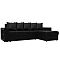 Диван угловой дубай лайт экокожа угол универсальный черный еврокнижка