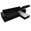Диван угловой дубай лайт угол универсальный черный еврокнижка