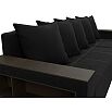 Диван угловой дубай лайт угол универсальный черный еврокнижка