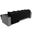 Диван угловой дубай лайт угол универсальный черный/белый еврокнижка