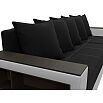 Диван угловой дубай лайт угол универсальный черный/белый еврокнижка