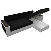 Диван угловой дубай лайт угол универсальный черный/белый еврокнижка