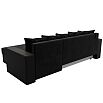 Диван угловой дубай лайт угол универсальный черный/черный еврокнижка