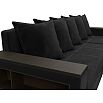 Диван угловой дубай лайт угол универсальный черный/черный еврокнижка
