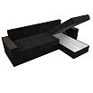 Диван угловой дубай лайт угол универсальный черный/черный еврокнижка