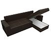 Диван угловой дубай лайт угол универсальный коричневый еврокнижка