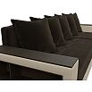 Диван угловой дубай лайт угол универсальный коричневый/бежевый еврокнижка