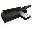 Диван угловой дубай лайт угол универсальный коричневый/коричневый еврокнижка