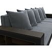 Диван угловой дубай лайт угол универсальный серый/черный еврокнижка