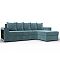 Диван угловой дубай лайт велюр угол универсальный seven 113 бирюзовый еврокнижка