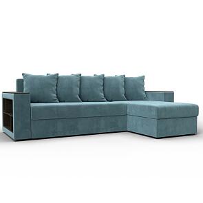 Диван угловой дубай лайт угол универсальный seven 113 бирюзовый еврокнижка