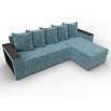 Диван угловой дубай лайт угол универсальный seven 113 бирюзовый еврокнижка