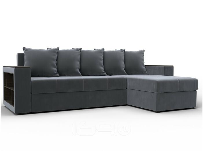 Диван угловой дубай лайт угол универсальный seven 17 серый еврокнижка