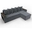 Диван угловой дубай лайт угол универсальный seven 17 серый еврокнижка